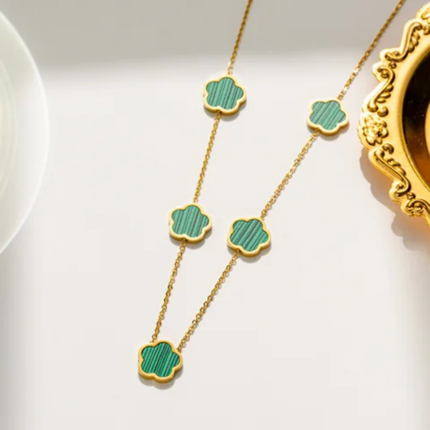 Verdant Clover Charm Necklace