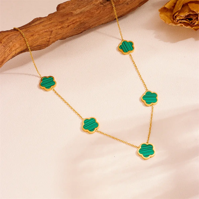 Verdant Clover Charm Necklace