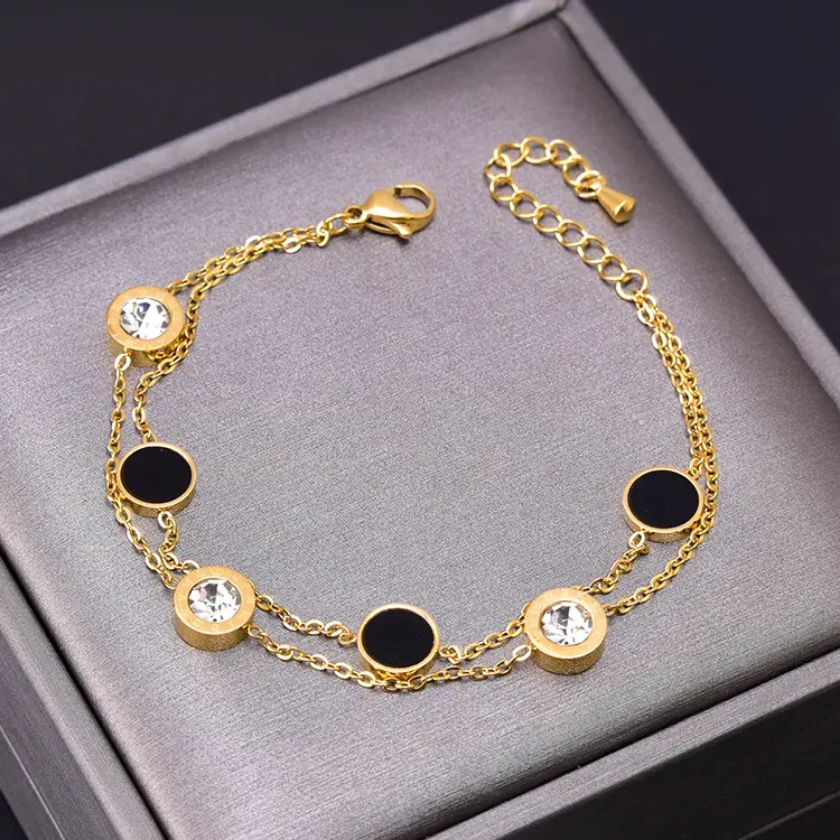 Noir Dual Chain Bracelet