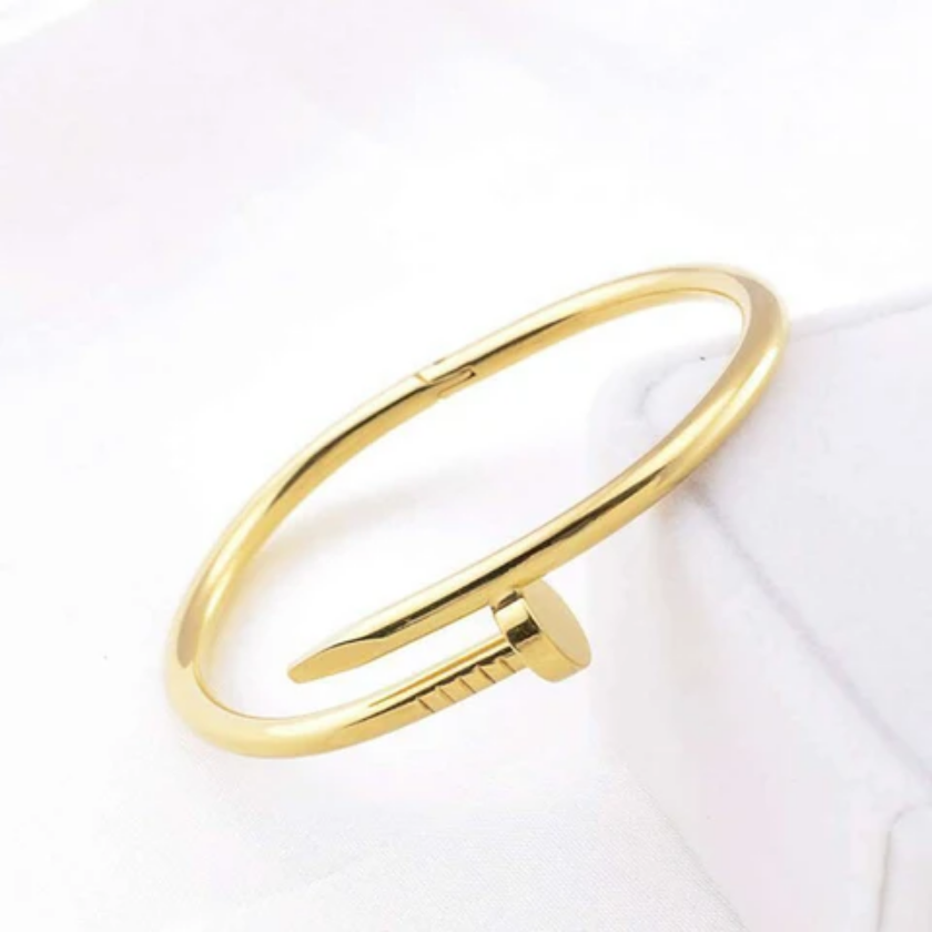 Golden Nail Cuff Bracelet