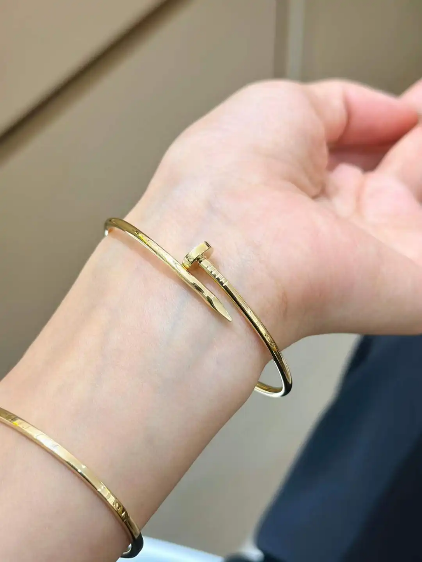 Golden Nail Cuff Bracelet