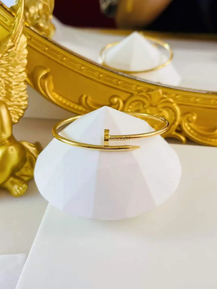 Golden Nail Cuff Bracelet