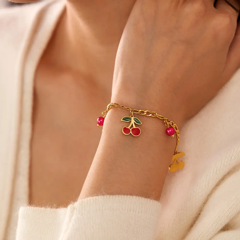 Cherry Delight Charm Bracelet