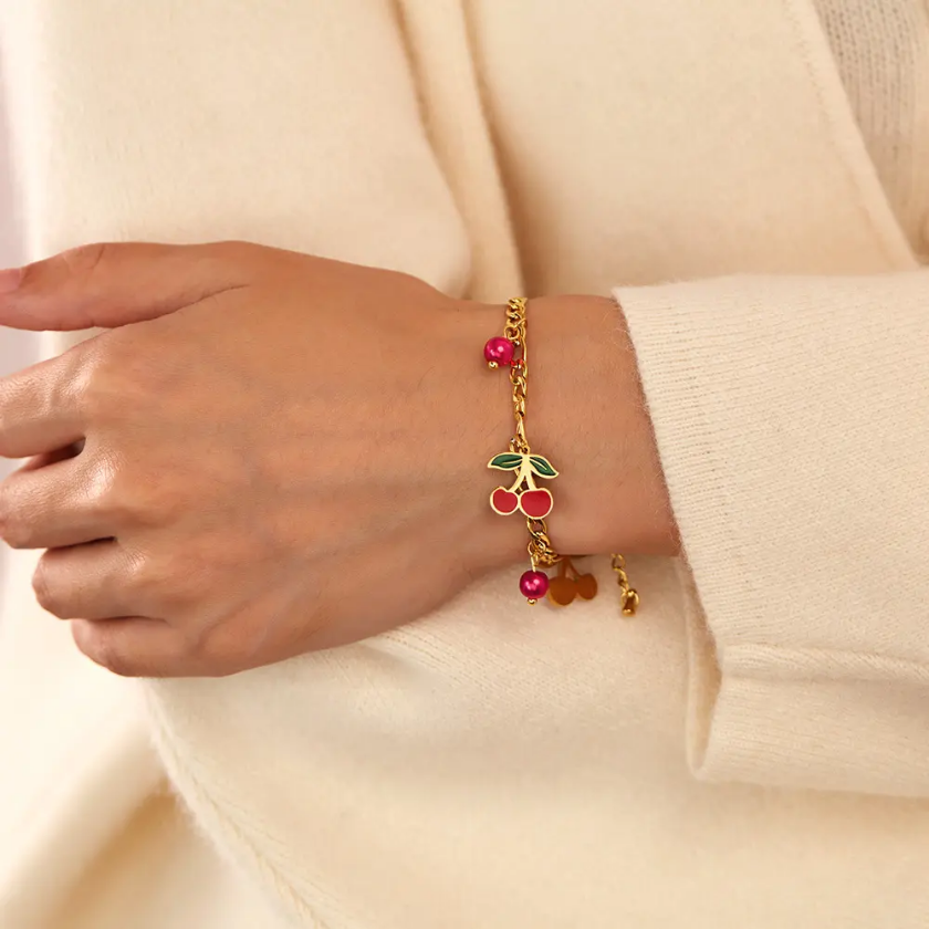 Cherry Delight Charm Bracelet