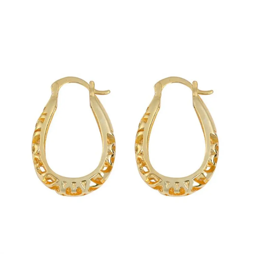Regal Filigree Hoop Earrings