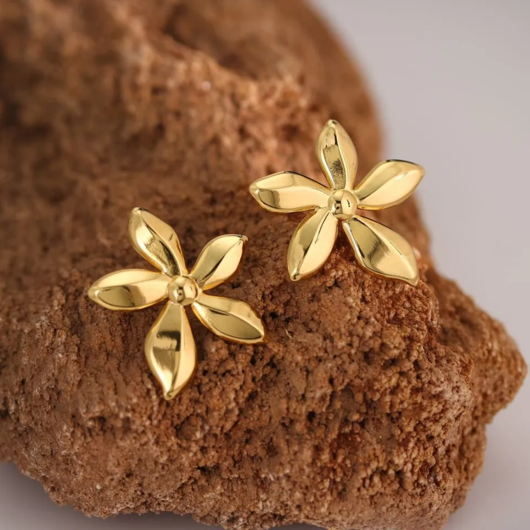 Golden Bloom Stud Earrings