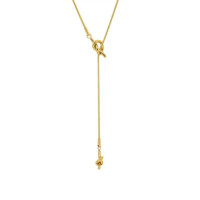 Golden Knot Lariat Pendant
