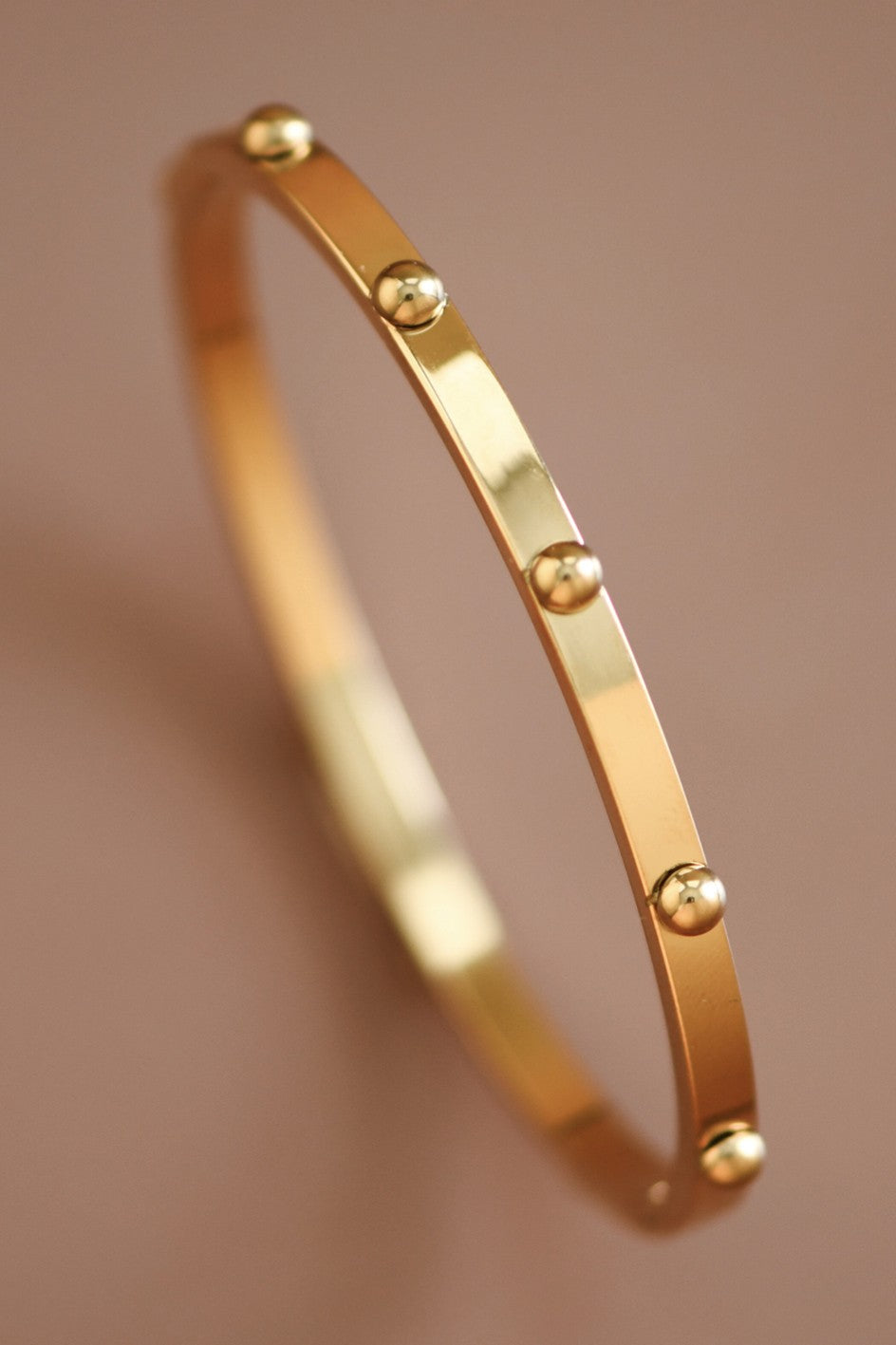 Golden Rivet Bangle