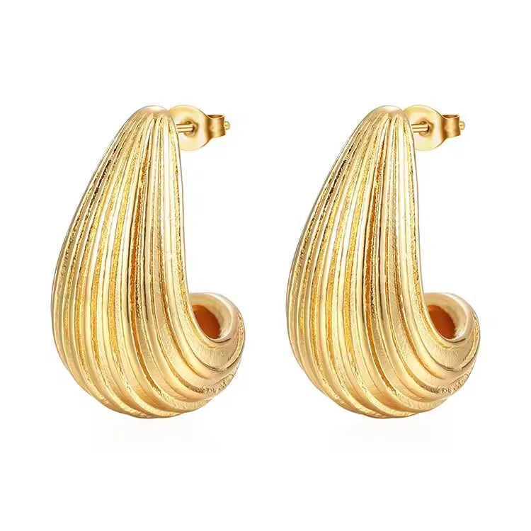 Luxe Ripple Hoops