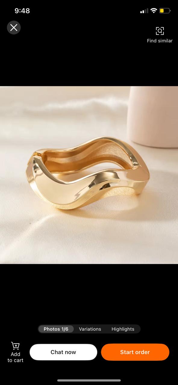 Golden Wave Cuff
