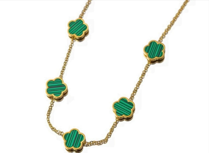 Verdant Clover Charm Necklace