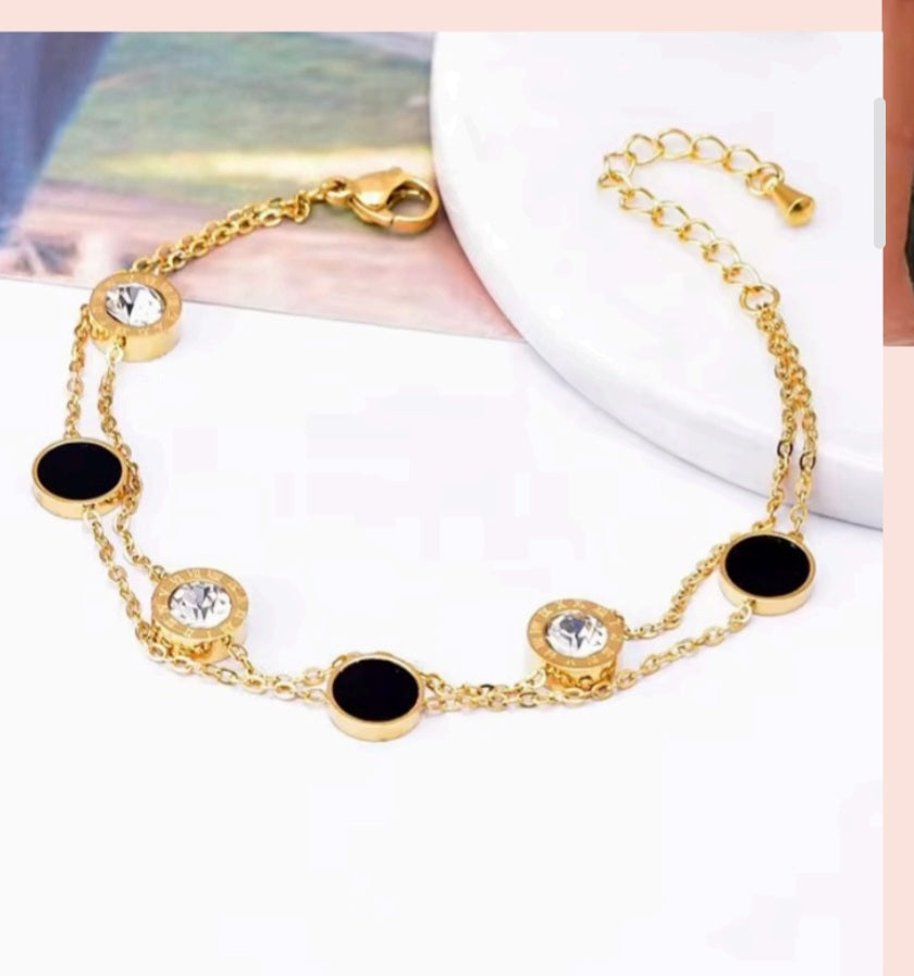 Noir Dual Chain Bracelet