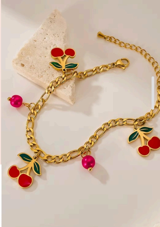 Cherry Delight Charm Bracelet