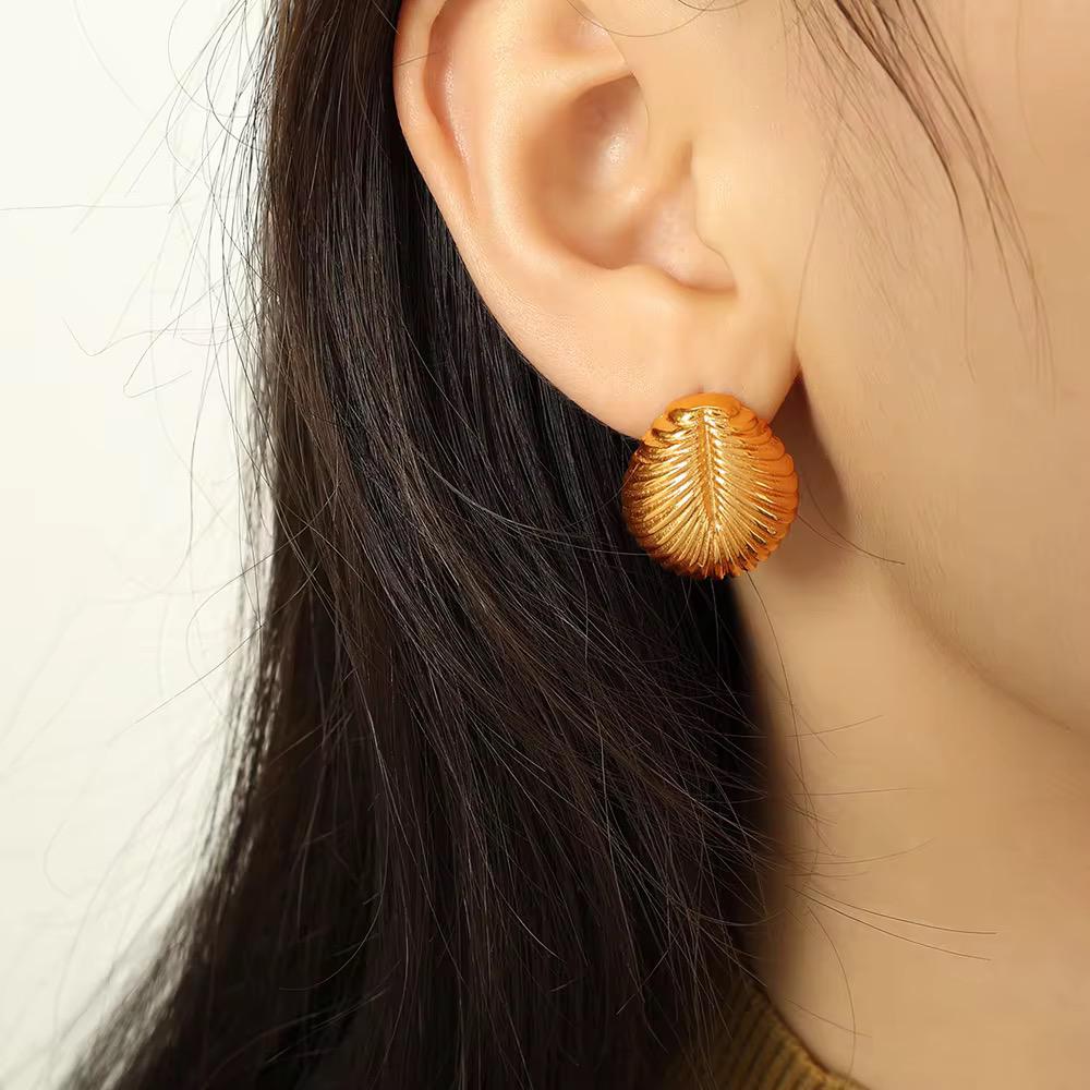 Gilded Shell Studs