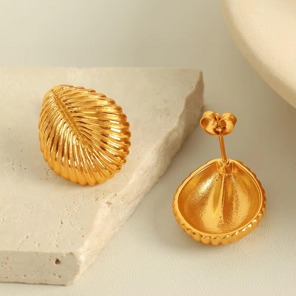 Gilded Shell Studs