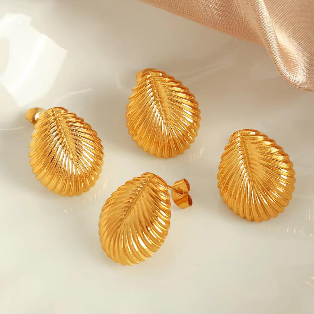 Gilded Shell Studs