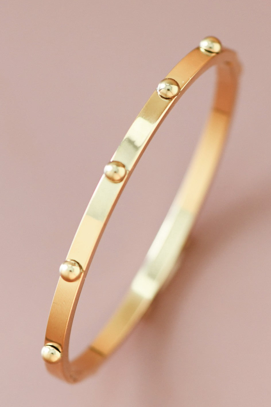 Golden Rivet Bangle