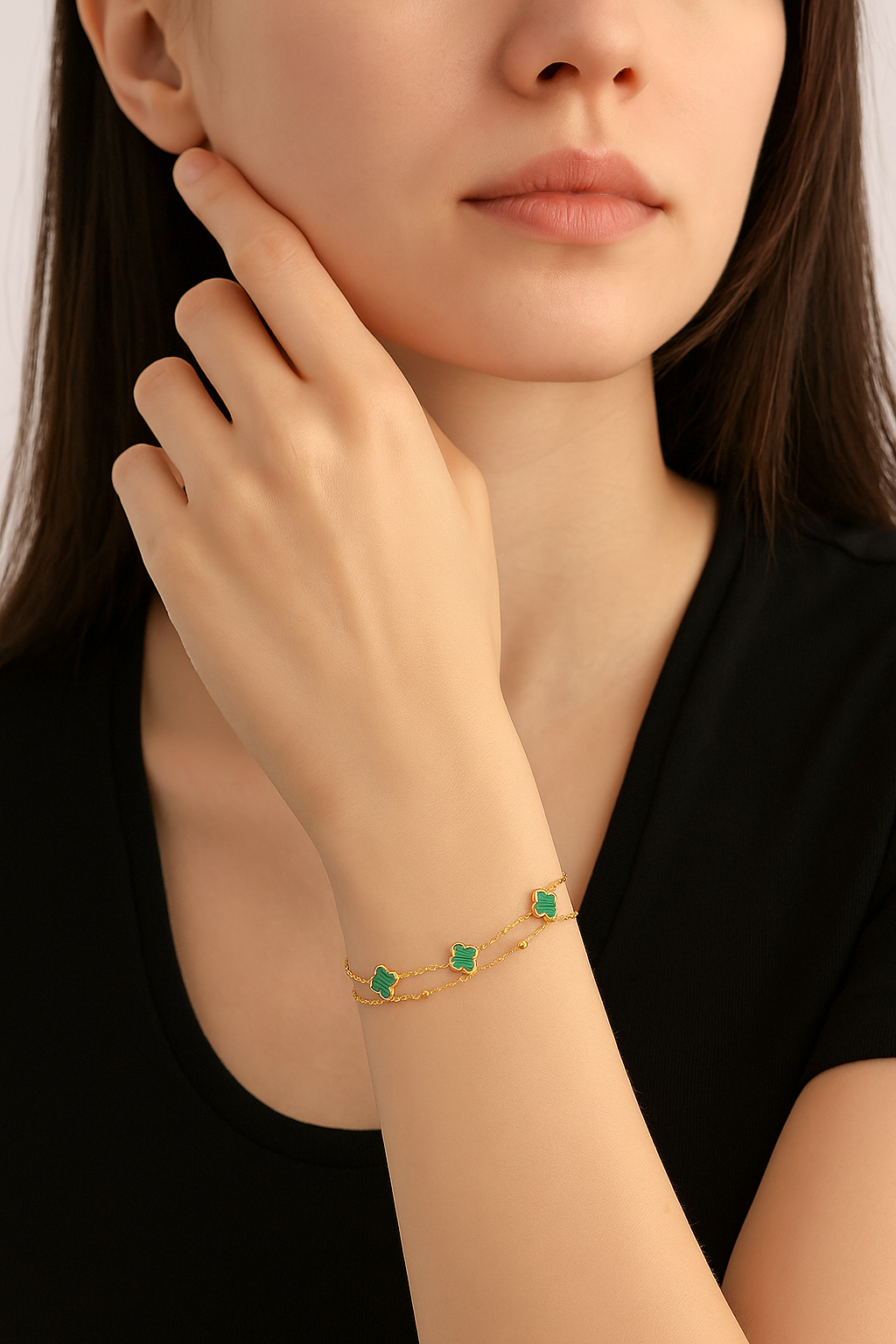Emerald Serpent Coil Bracelet