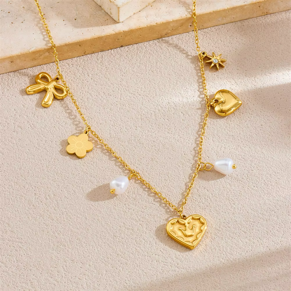 Golden Whimsy Charm Necklace