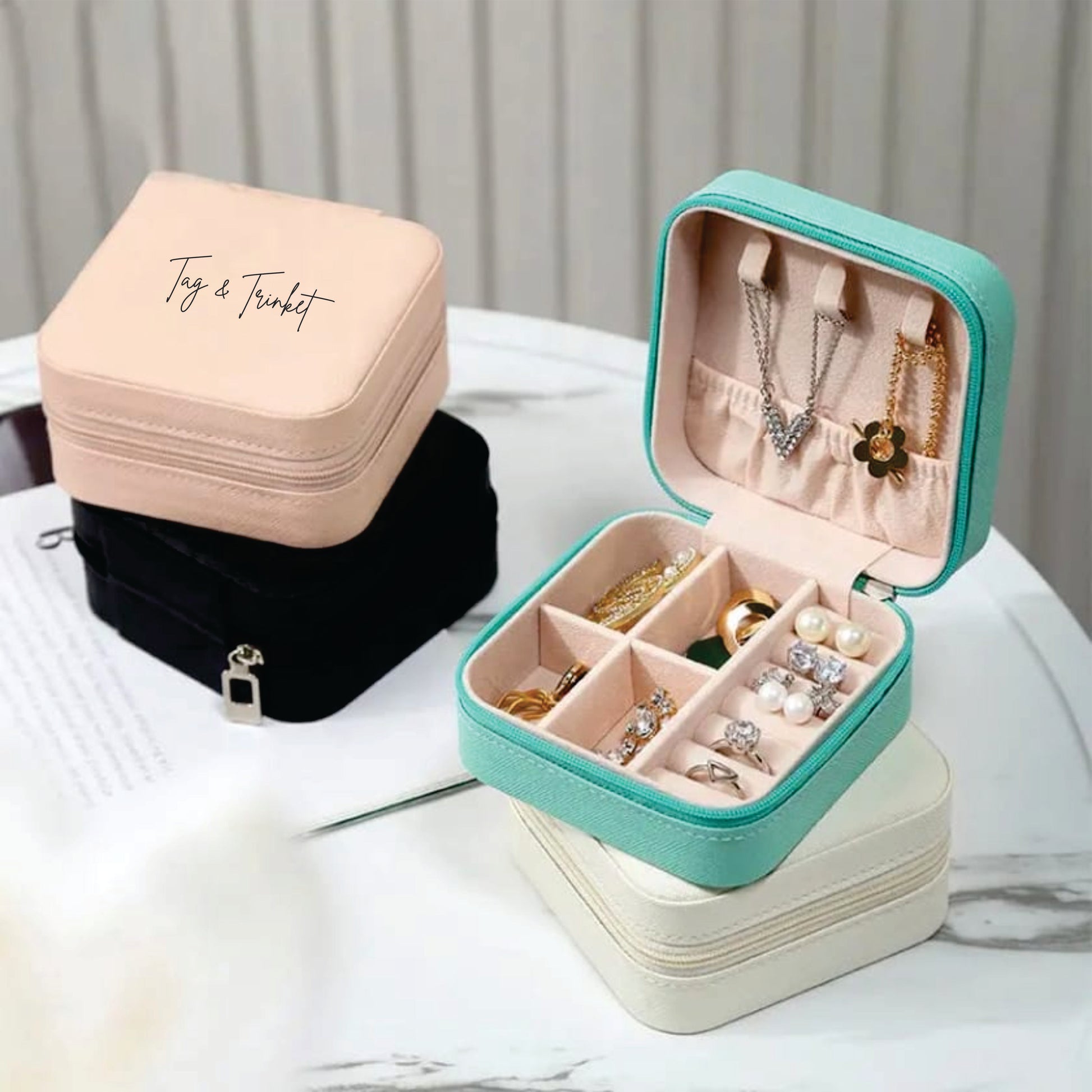 Blush Luxe Travel Jewelry Case