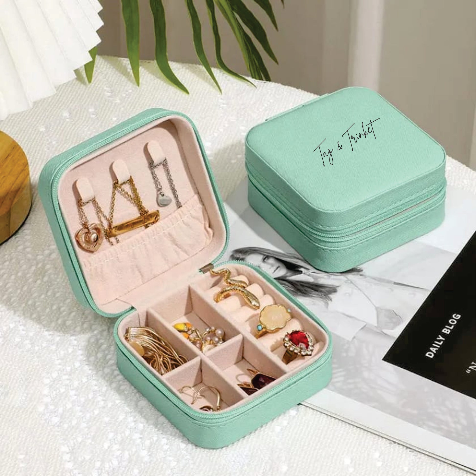 Blush Luxe Travel Jewelry Case
