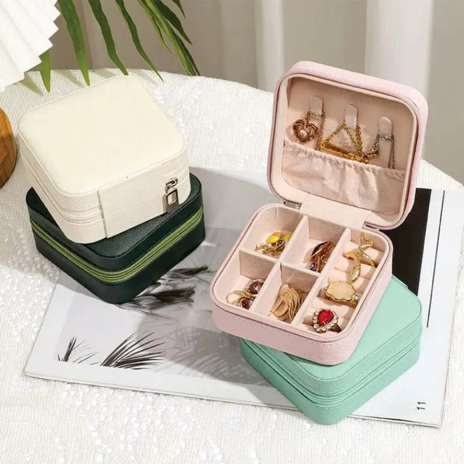 Blush Luxe Travel Jewelry Case