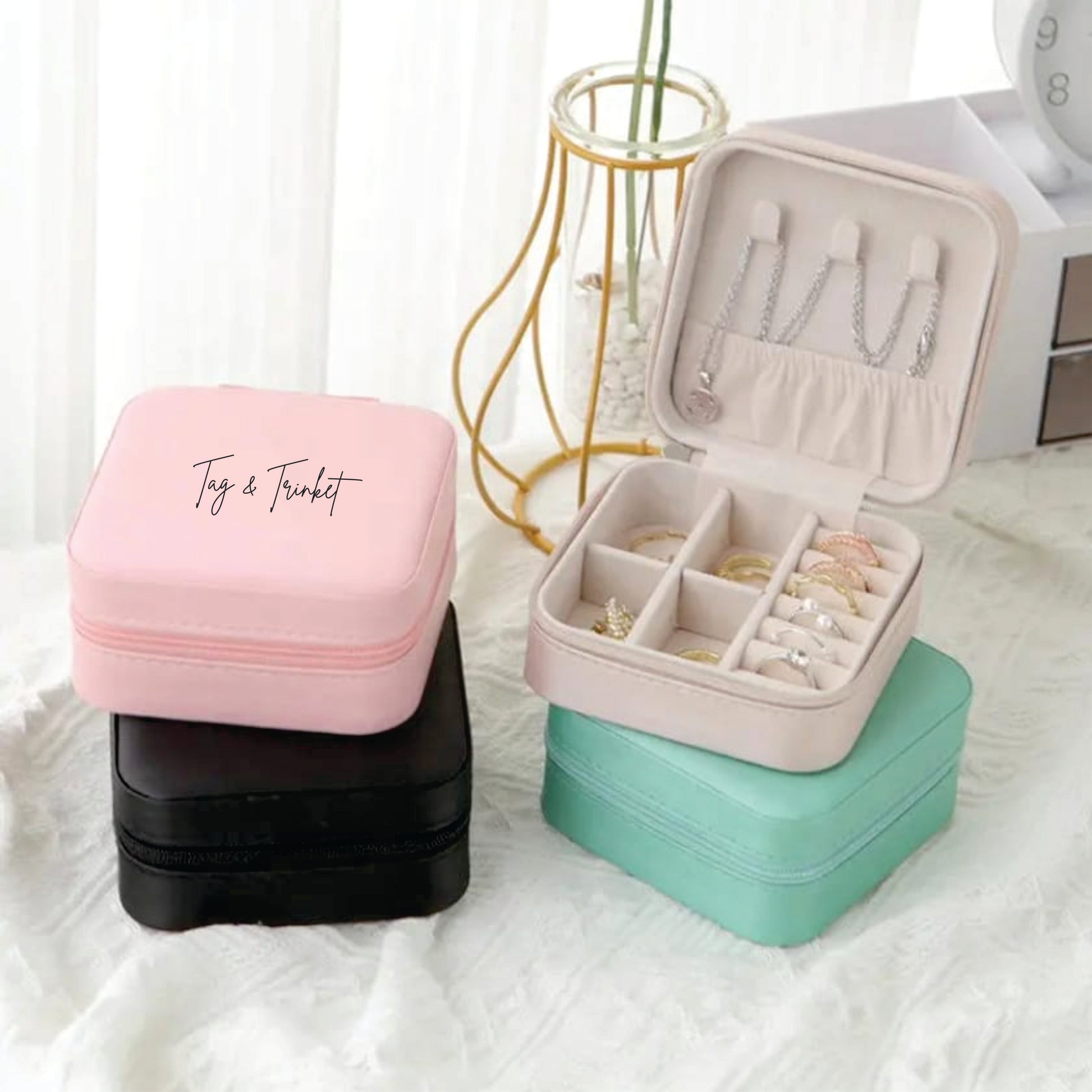 Blush Luxe Travel Jewelry Case